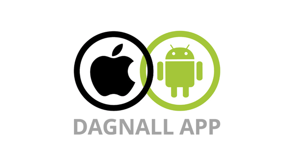 Overlappende iconen App Store Apple App in Apple zwart en Google Play Android App in Google groen - op transparante achtergrond - 600 * 337 pixels/